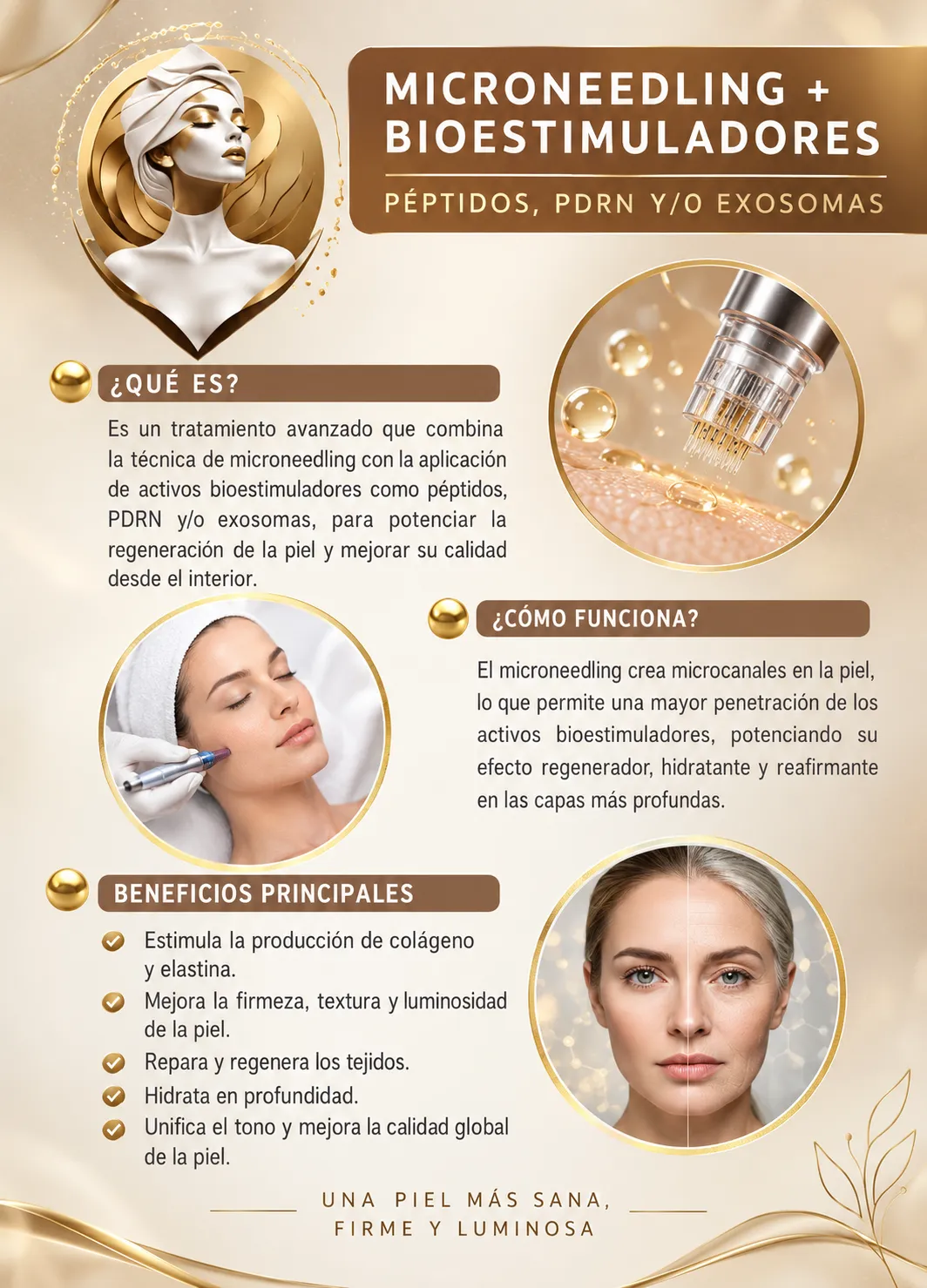 🧬 MICRONEEDLING + BIOESTIMULACIÓN  (PEPTIDOS, PDRN Y/O EXOSOMAS)