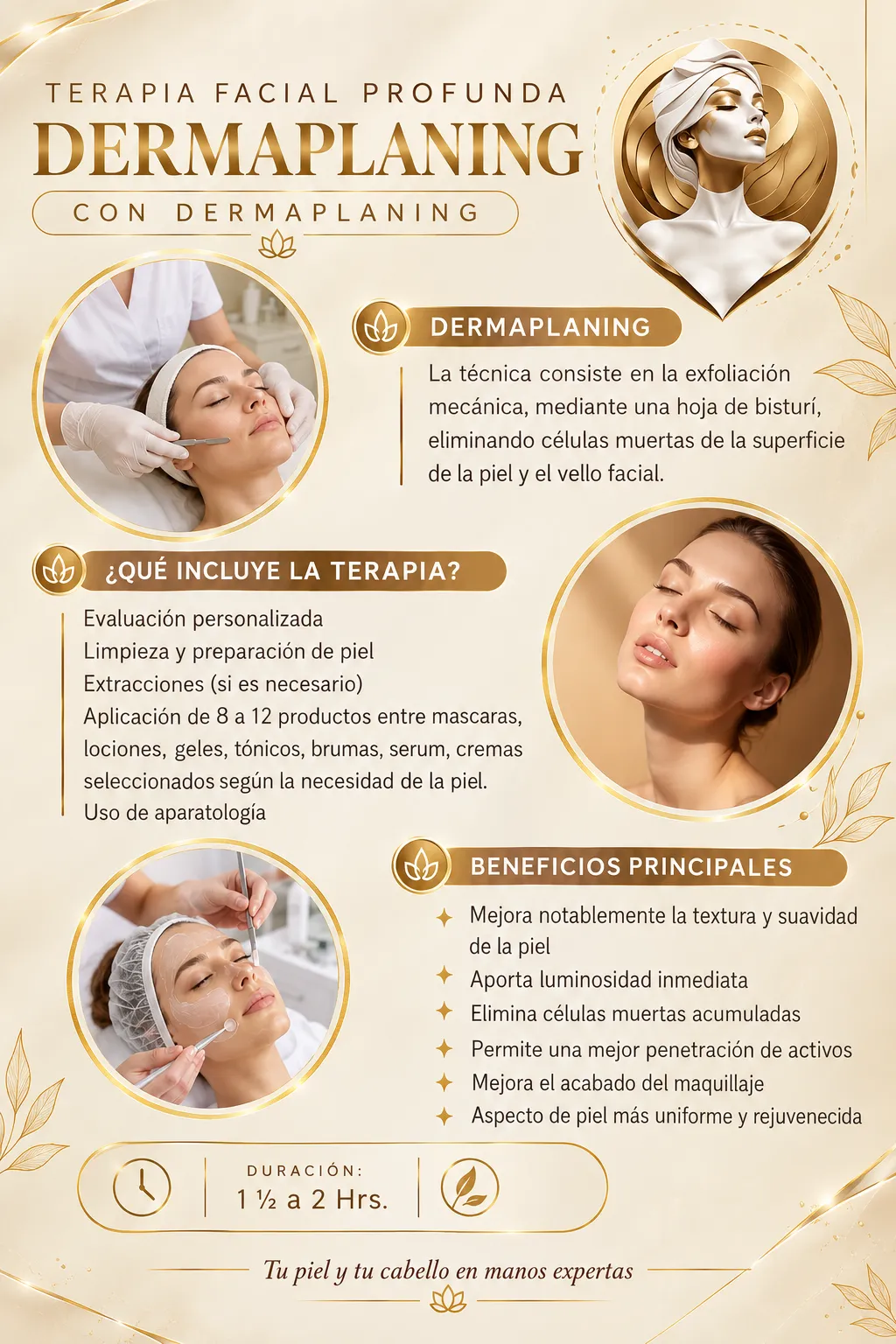 🪶 TERAPIA FACIAL PROFUNDA + DERMAPLANING